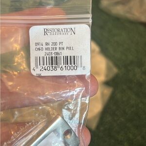 Restoration Hardware Metallic Silver Cabinet Pull